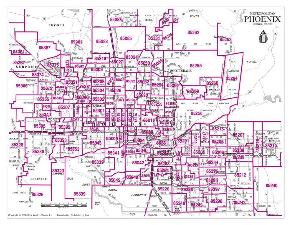 քաղաք: Phoenix ЗИП կոդ քարտեզի վրա
